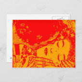 Hot Kiss Postcard Postkarte (Vorne/Hinten)