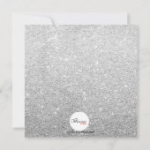 Hot Kisses Silver Modern Chic Junggeselinnen-Absch Einladung (Rückseite)