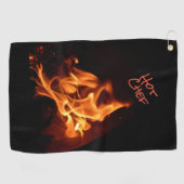 Hot Koch Blazing Flamme Feuer GRILLEN Handtuch Gri (Horizontal)