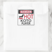 Hot Koto Player Runder Aufkleber (Tasche)