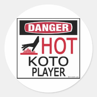 Hot Koto Player Runder Aufkleber