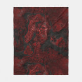 Hot Lava und Ash Stone Abstrakt Fleecedecke (Vorderseite)