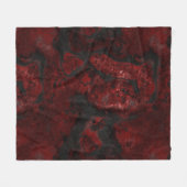 Hot Lava und Ash Stone Abstrakt Fleecedecke (Vorderseite (Horizontal))