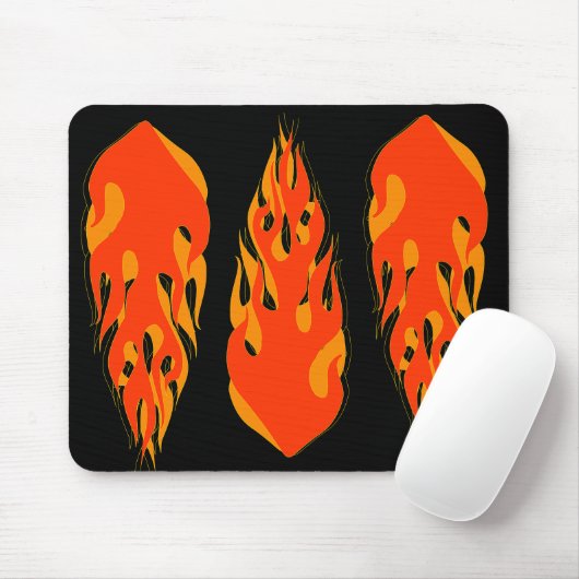 Hot Lick Flames Mousepad (Mit Mouse)