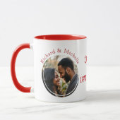 Hot Liebe Brewing Custom Foto and Names Red Tasse (Links)