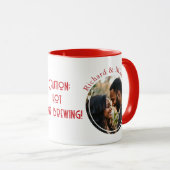 Hot Liebe Brewing Custom Foto and Names Red Tasse (VorderseiteRechts)