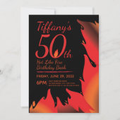 Hot like Fire Meilenstein Einladung (Vorderseite)