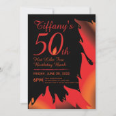 Hot like Fire Meilenstein Einladung (Vorderseite)