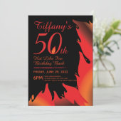 Hot like Fire Meilenstein Einladung (Stehend Vorderseite)