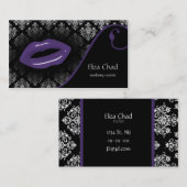 Hot lila Makeup artist Business Cards Visitenkarte (Vorne/Hinten)