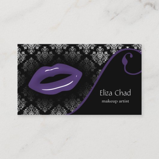 Hot lila Makeup artist Business Cards Visitenkarte (Vorderseite)