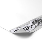 Hot Lips Blue Canvas Print Poster (Ecke)