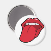 Hot Lips Kühlschrank Magnet (Vorderseite/Rückseite)