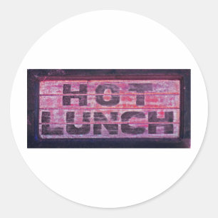 Hot Lunch 2 Runder Aufkleber