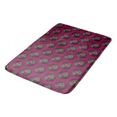 Hot Magenta Lawn Bowls, Memory Foam Bath Mat Badematte (Schrägansicht)