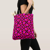 Hot Magenta Pinks Mod Radiating Hearts Tasche (Von Nahem)
