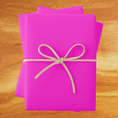 Hot Magenta Solid Color Geschenkpapier Set