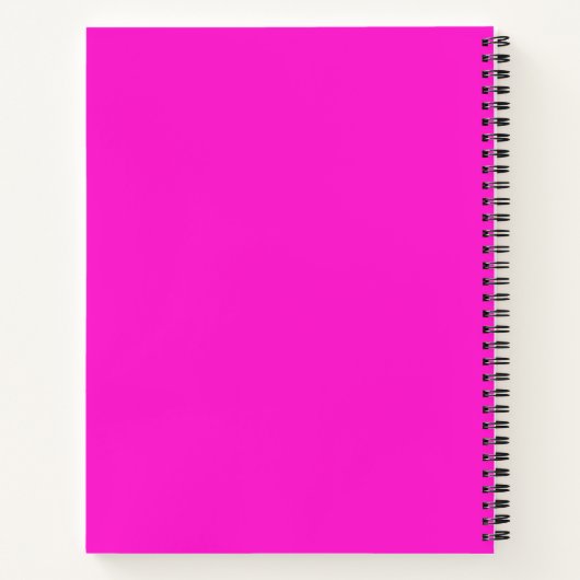 Hot Magenta Solid Color Notizblock (Rückseite)