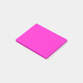 Hot Magenta Solid Color Post-it Klebezettel (angewinkelt)