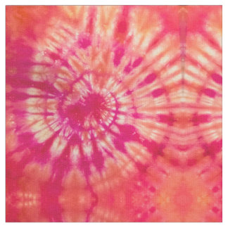 Hot Magenta und Orange Gefärbte Krawatte Stoff