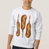 Hot Mais Dog Corndog Senf Karneval Futter Sweatshirt (Vorderseite)