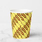 Hot Mais Dog Corndog Yellow Mustard Junk Food Pappbecher (Rechts)