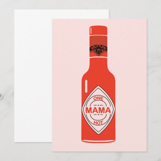Hot Mama Card Einladung (Vorne/Hinten)