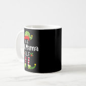 Hot Mama Christmas Elf Matching Pajama X-mas Party Kaffeetasse (Vorderseite Links)