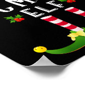 Hot Mama Christmas Elf Matching Pajama X-mas Party Poster (Ecke)