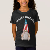 Hot Mama Gnome Family Funny American Flag T-Shirt (Vorderseite)