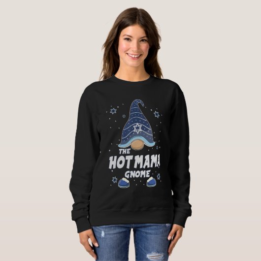 Hot Mama Gnome Hanukkah Family Matching for men w Sweatshirt (Vorne ganz)