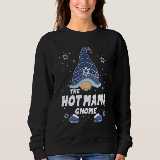 Hot Mama Gnome Hanukkah Family Matching for men w Sweatshirt (Vorderseite)