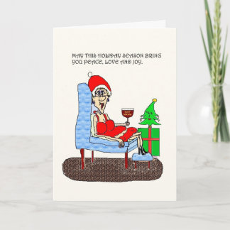 HOT MAMA PEACE LIEBE UND JOY CHRISTMAS CARD FEIERTAGSKARTE