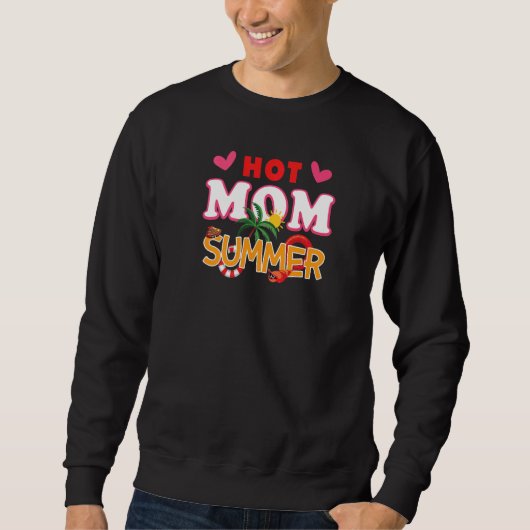 Hot Mama Summer Graphic Beach Sweatshirt (Vorderseite)