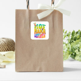 Hot Mama Summer Quadratischer Aufkleber