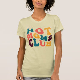 Hot Mamas Club Groovy Retro Summer Vibes Sad Beige T-Shirt
