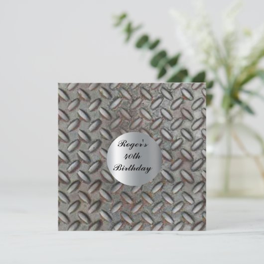 Hot Man 40. Geburtstag Party Einladung (Stehend Vorderseite)