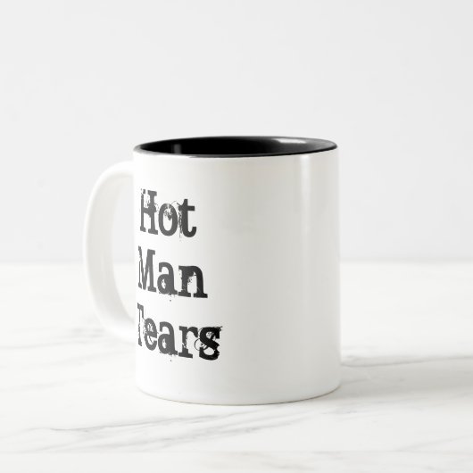 Hot Man weint Tasse (Vorderseite Links)