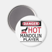 Hot Mandolin Player Magnet (Vorderseite/Rückseite)