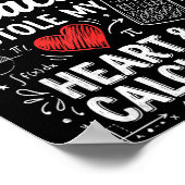 Hot Math Teacher Stole My Calculator Chalkboard Va Poster (Ecke)