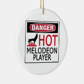 Hot Melodeon Player Keramik Ornament (Rechts)