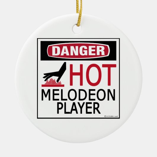 Hot Melodeon Player Keramik Ornament (Vorne)