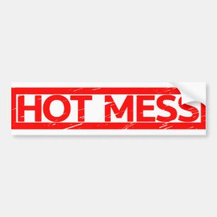 Hot-Mess-Briefmarke Autoaufkleber