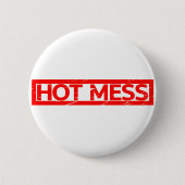 Hot-Mess-Briefmarke Button (Vorderseite)