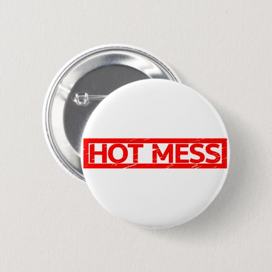 Hot-Mess-Briefmarke Button (Vorne & Hinten)