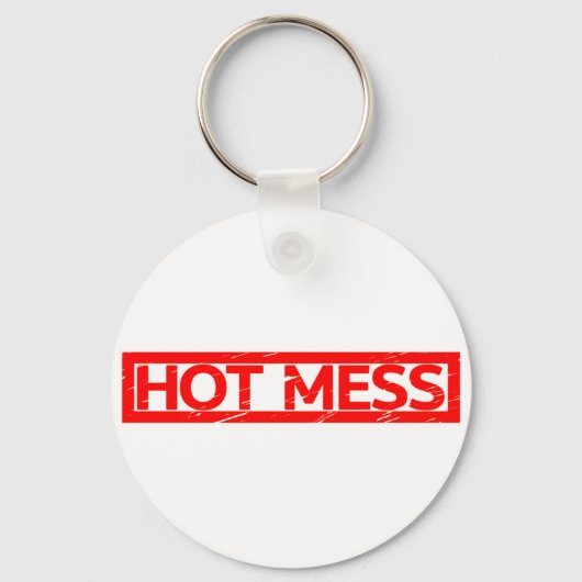 Hot-Mess-Briefmarke Schlüsselanhänger (Vorderseite)