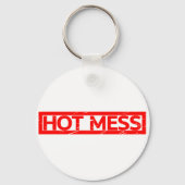 Hot-Mess-Briefmarke Schlüsselanhänger (Rückseite)