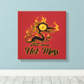 Hot Mess Crispy Dragon Leinwanddruck (Insitu (Holzboden))