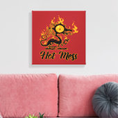 Hot Mess Crispy Dragon Leinwanddruck (Insitu (Wohnzimmer))
