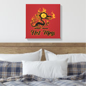Hot Mess Crispy Dragon Leinwanddruck (Insitu (Schlafzimmer))